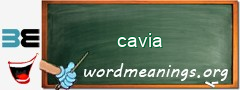 WordMeaning blackboard for cavia